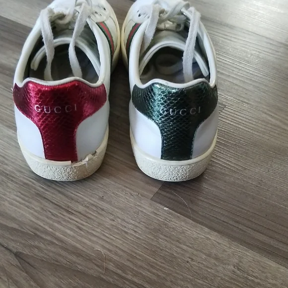Gucci White Leather Sneakers - Picture 3 of 7